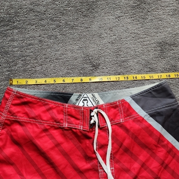 BILLABONG Swin Board Shorts Trunks Airlite Stretch Surf Beach Red Black Men 36 - Picture 10 of 13
